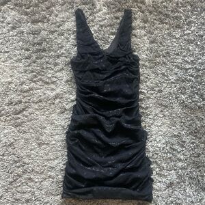 Express Black lace V neck dress size M